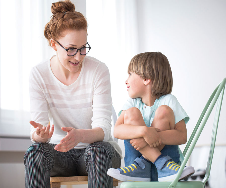 parent speaking to child