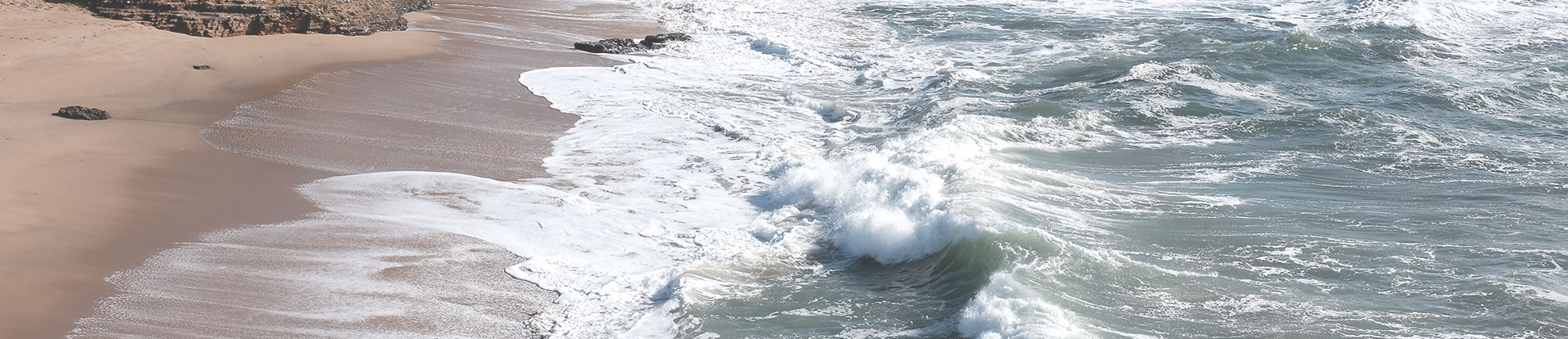 waves crashing on a beach