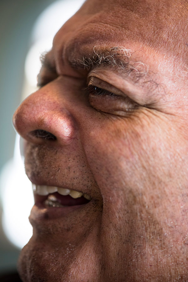 closeup of person smiling