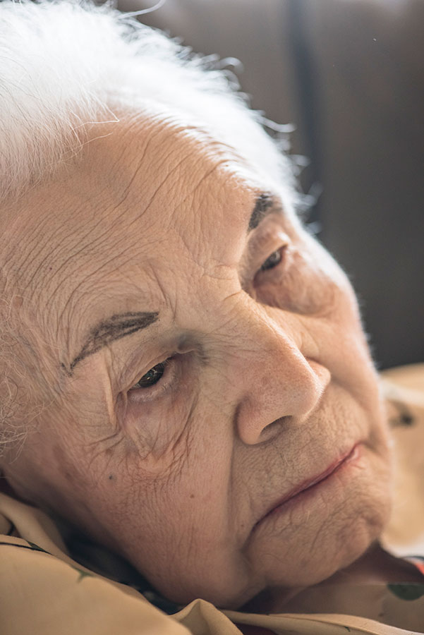 close of elderly person