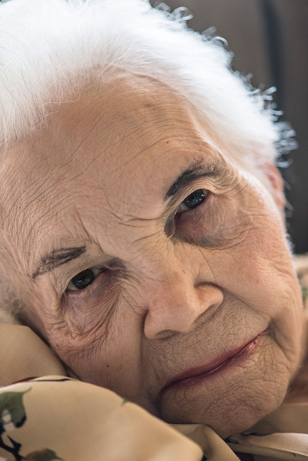 closeup of elderly person