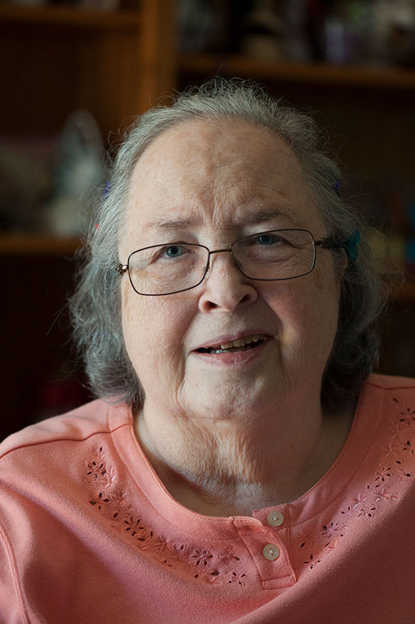 closeup of person looking at camera