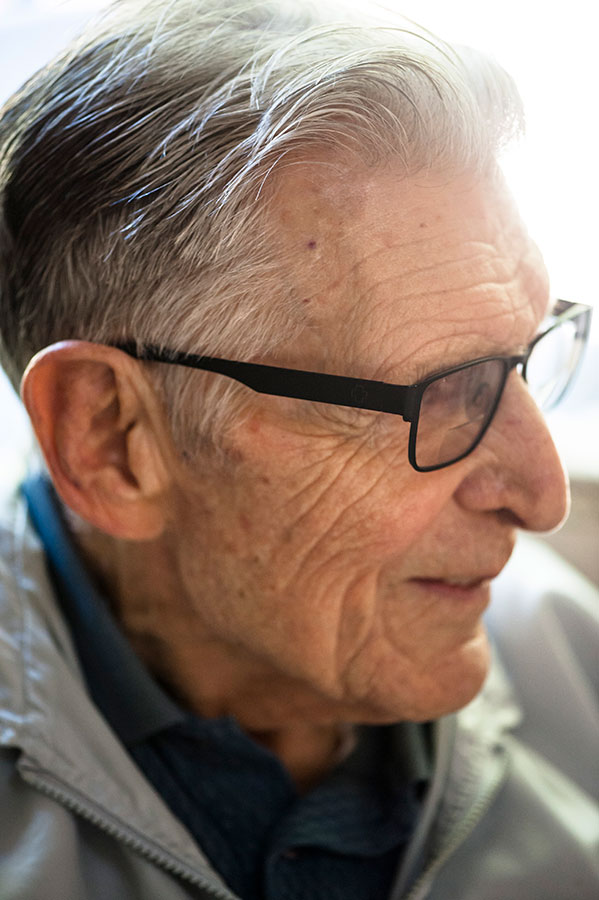 closeup of elderly person