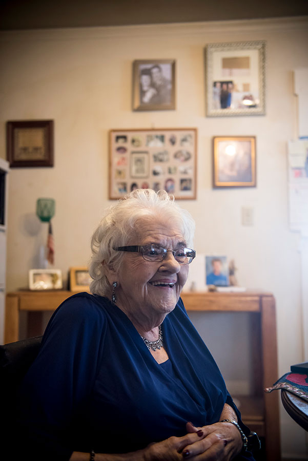 elderly person smiling