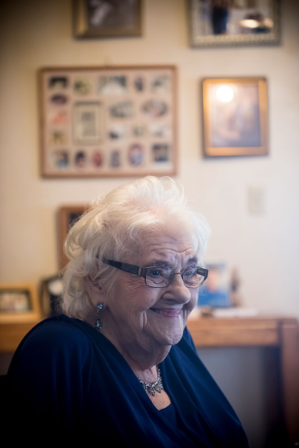elderly person smiling