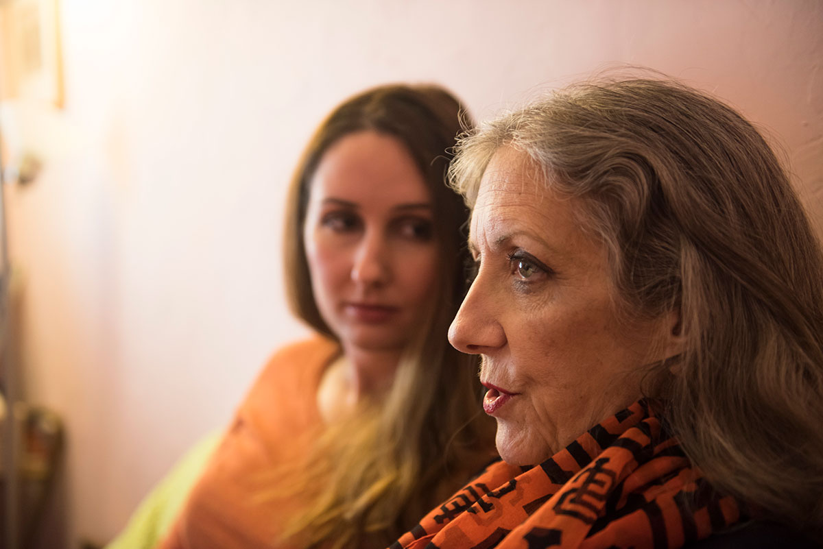 closeup of two people