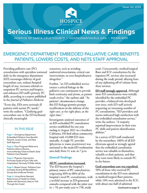 Quality of Life Matters newsletter cover