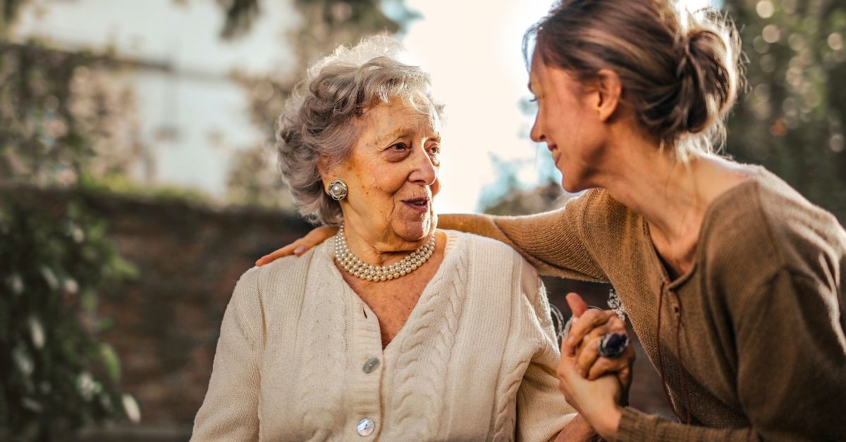 daughter with elderly mother