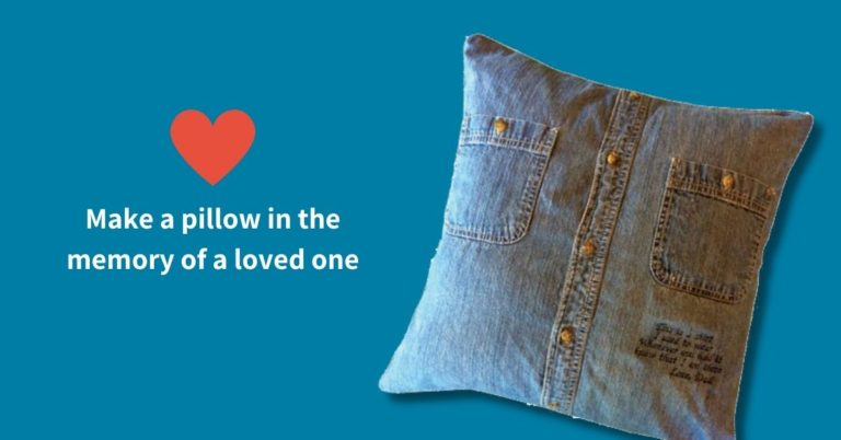Pillow with text - make a pillow in honor of a loved one