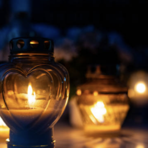 candle at night time