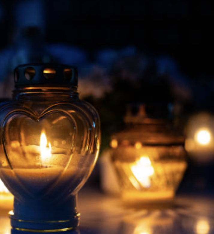candle at night time